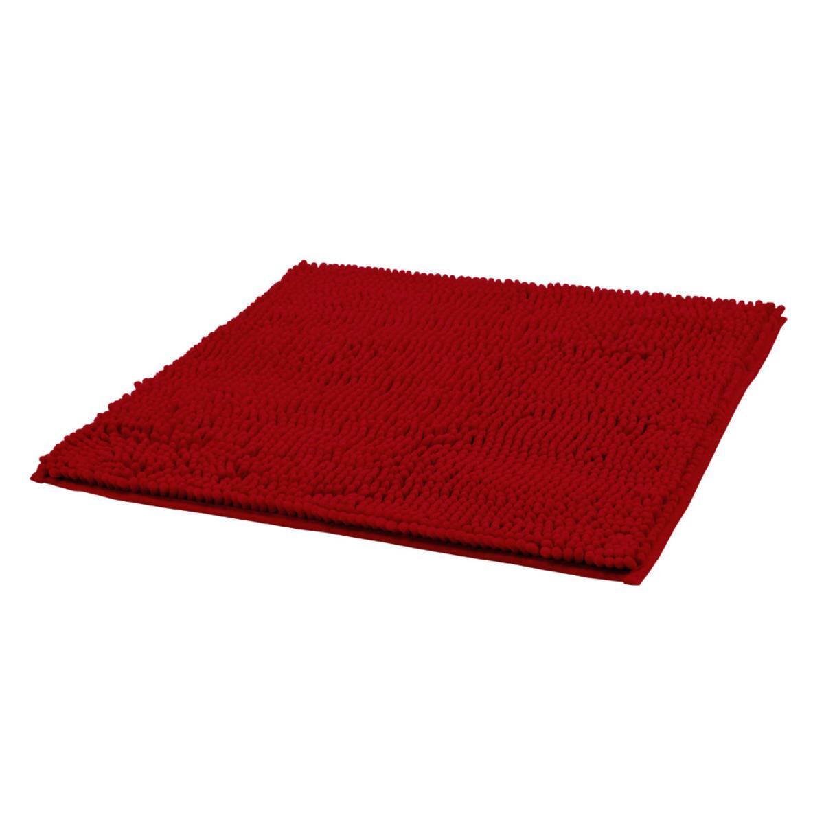 Tapis de bain Chenille - 50 x 50 cm - Rouge Tapis de bain Chenille - 50 x 50 cm - Rouge