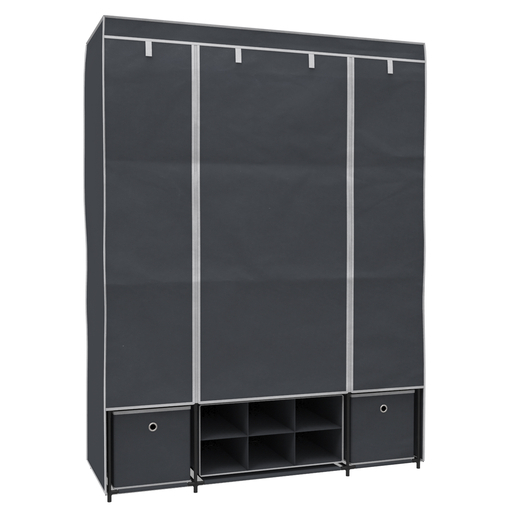 Armoire 128 X 45 X H 170 Cm Gris Produits Divers La Foir Fouille
