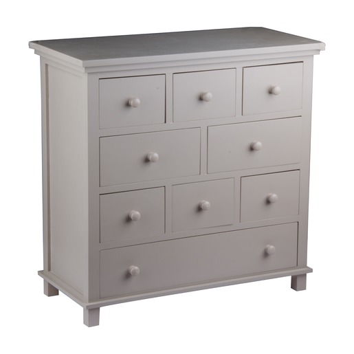 Commode De Rangement De 9 Tiroirs Marron Taupe 69 5 X 35 5 X 70 Cm Meubles De Salon La Foir Fouille