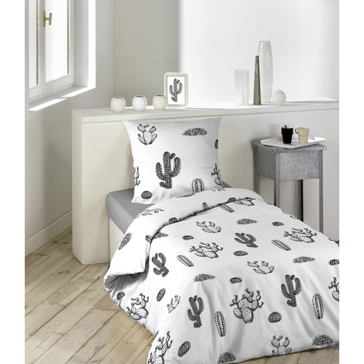 Parure De Lit 1 Personne Cactus 140 X 200 Cm Linge De Lit La