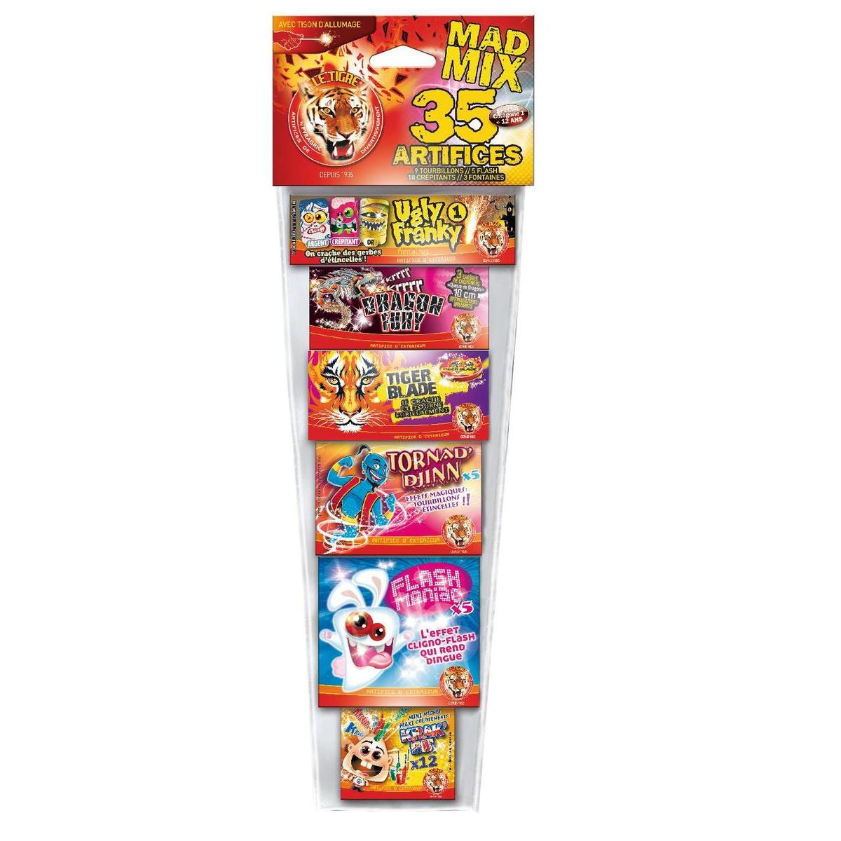 Assortiment d'artifices mad mix Assortiment d'artifices mad mix