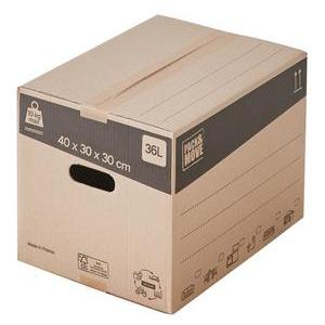 Carton de déménagement 36 L - 40 x L 30 x H 30 cm - PACK & MOOVE