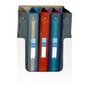 Maxi classeur A4 polypro transparent dos 40 mm assortis