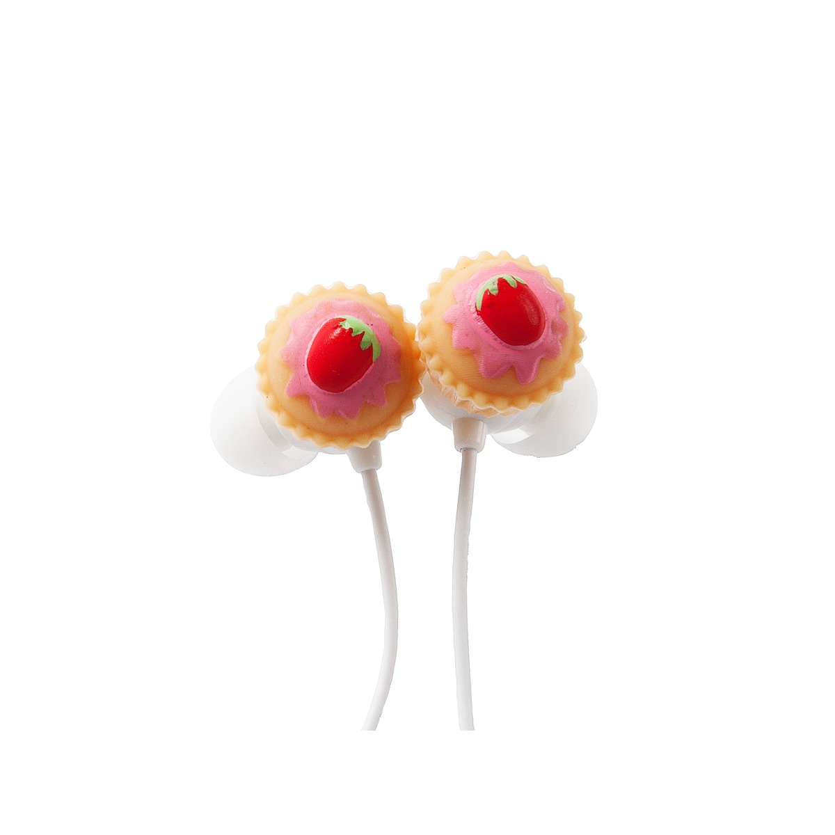 Écouteurs en forme de cupcakes - Rose, orange Écouteurs en forme de cupcakes - Rose, orange