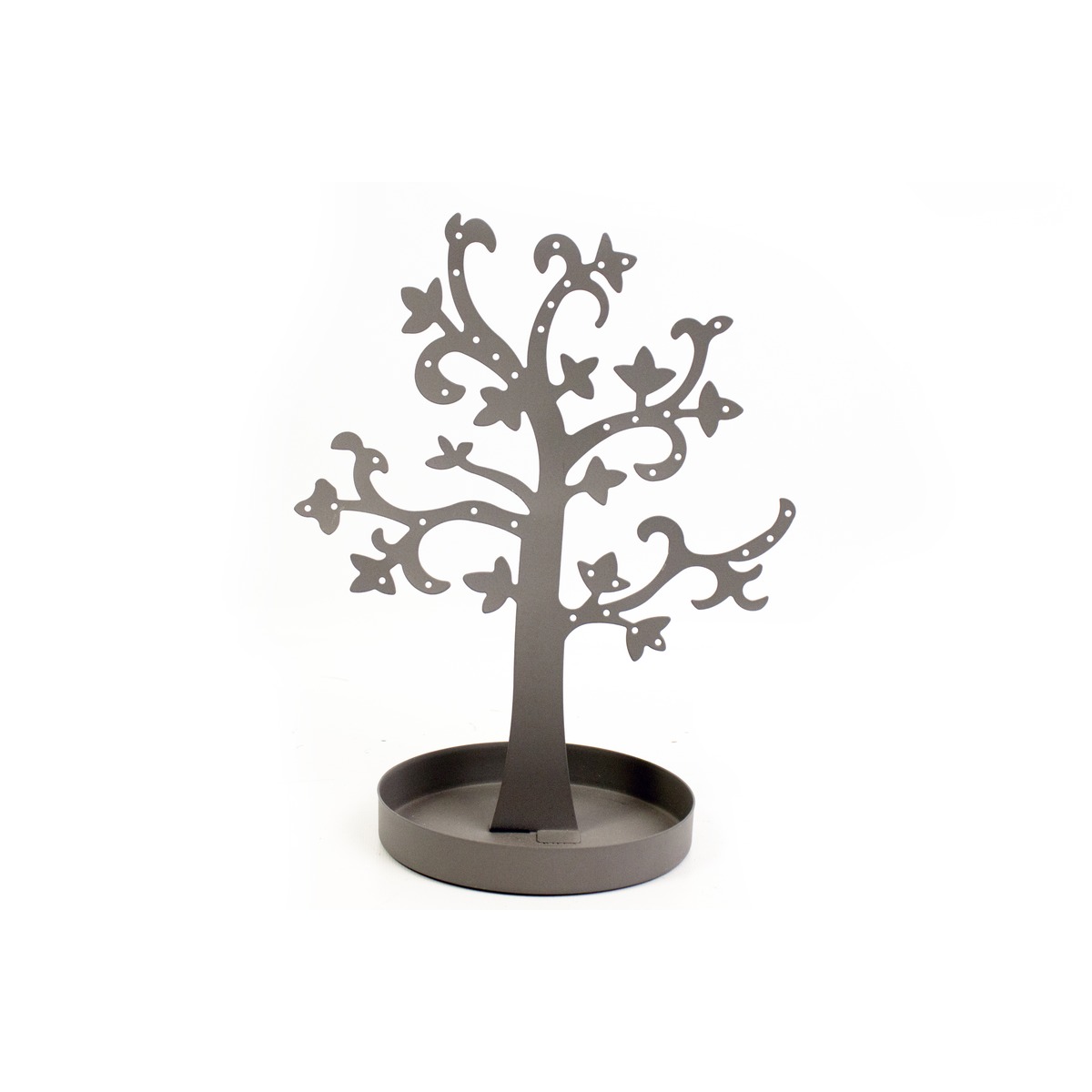 Porte-bijoux en forme d'arbre - Hauteur 23,5 cm - Marron taupe
