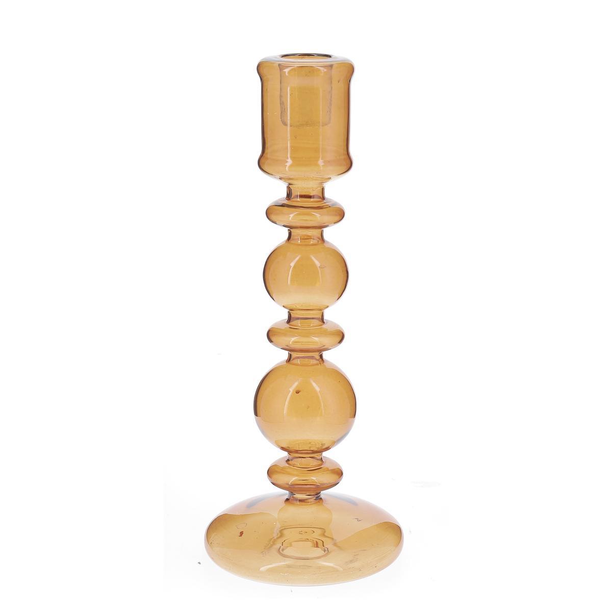 Bougeoir - H 24 cm - Marron