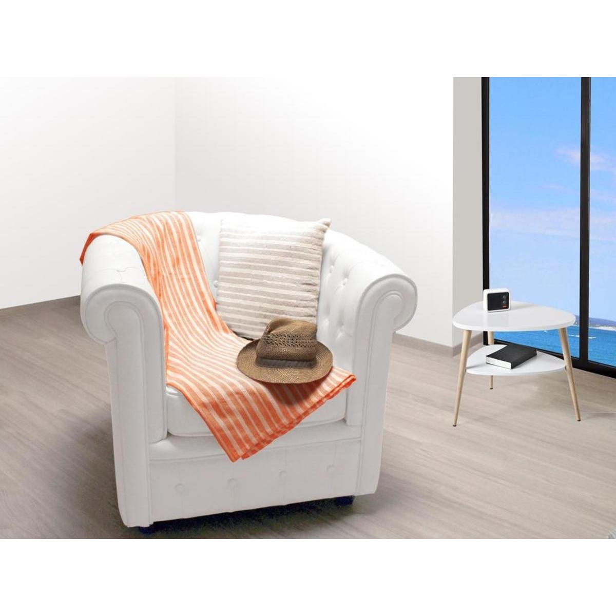 Plaid - 130 x 150 cm - Cotonade corail Plaid - 130 x 150 cm - Cotonade corail
