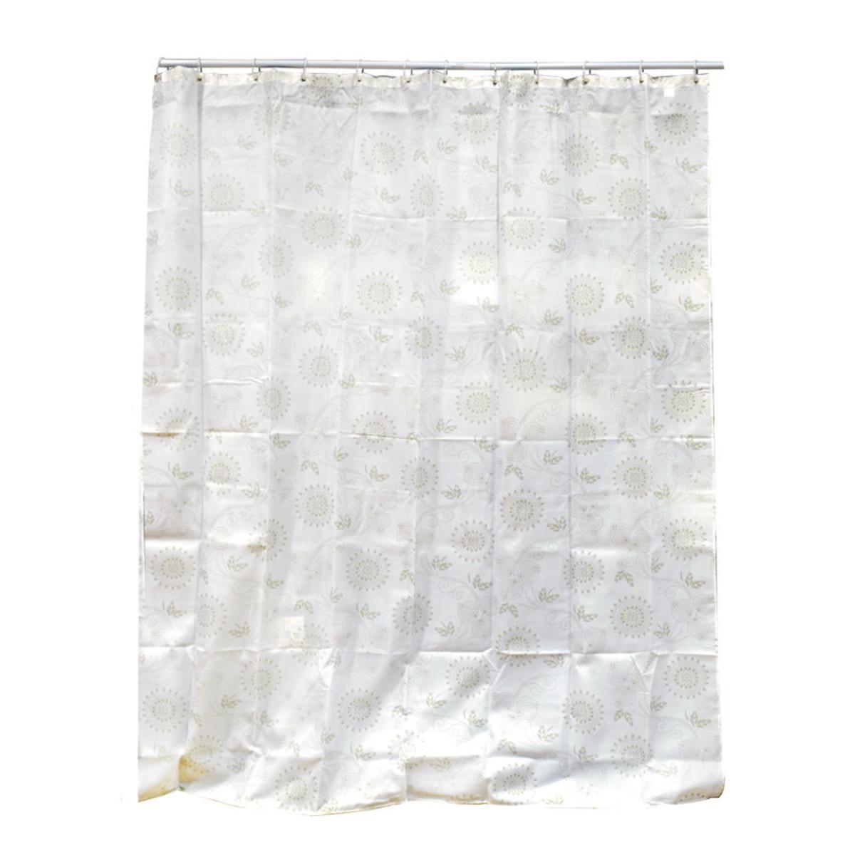 Rideau douche - Polyester - 180 x 200 cm - Blanc Rideau douche - Polyester - 180 x 200 cm - Blanc