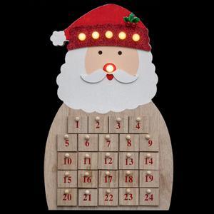 Decoration interieur calendrier de l'avent lumineux bonhomme de neige piles