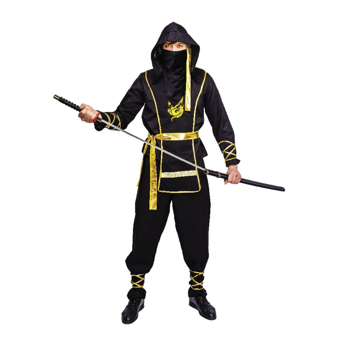 Costume ninja - Taille adulte - S/M - L 39 x H 3 x l 29 cm - Multicolore - PTIT CLOWN