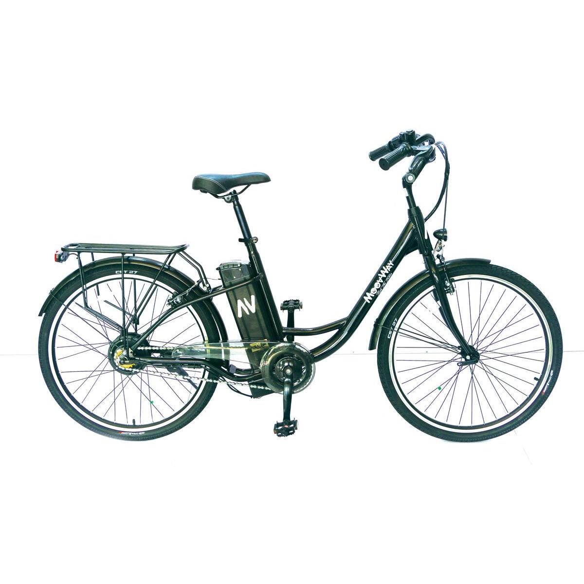 Vélo électrique de ville - 20 à 35 km d'autonomie - Noir, gris - MOOVWAY