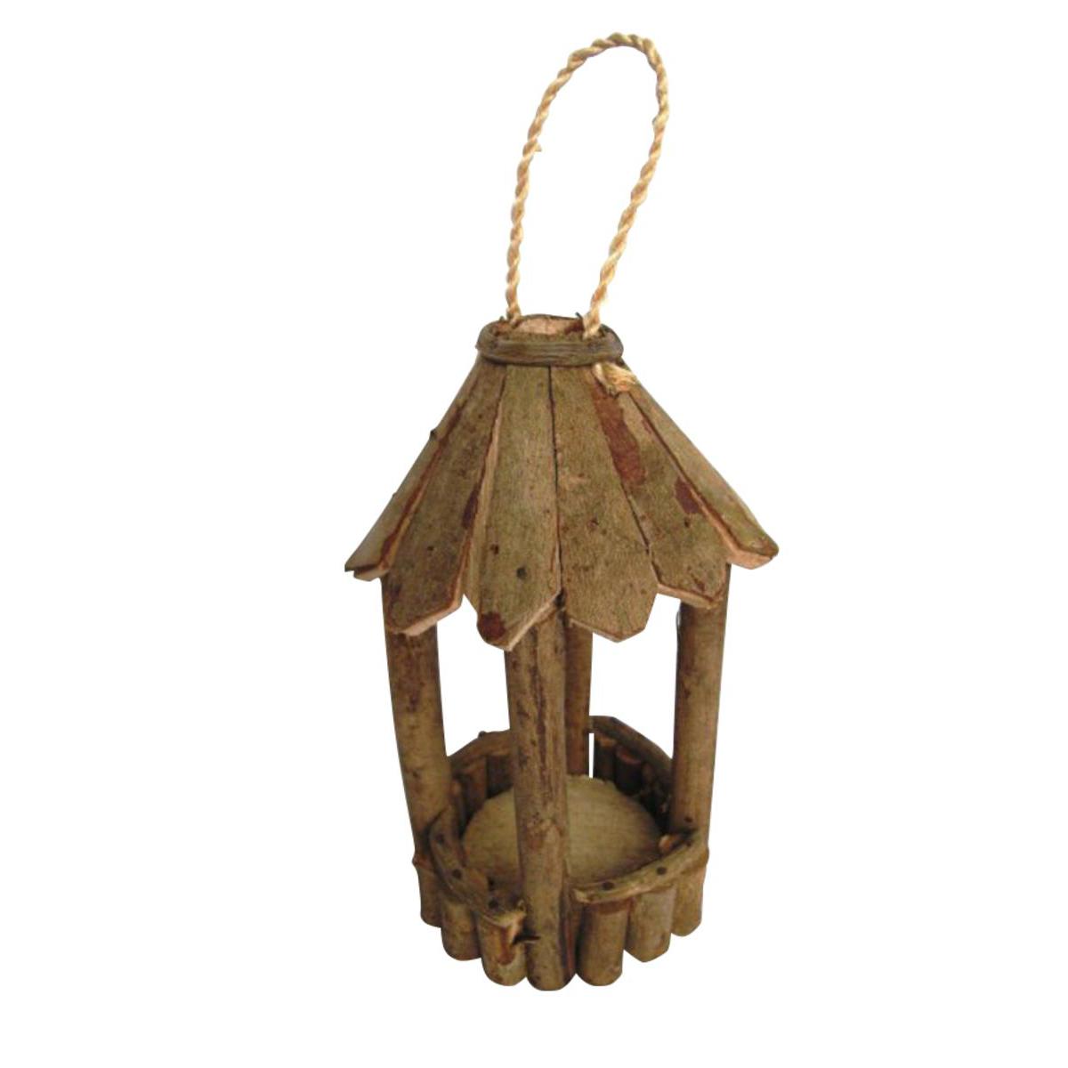 Abris bois pour nourriture - Bois - D 9 x 18 cm - Marron