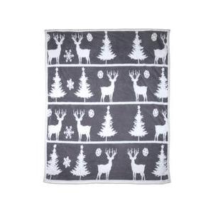 Plaid Shadow - 160 x 130 cm - Gris, blanc