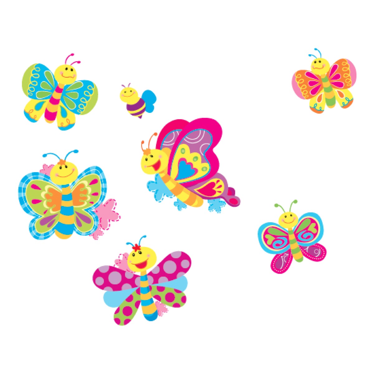 Stickers colorés Papillons - 41 x 29 cm - Multicolore Stickers colorés Papillons - 41 x 29 cm - Multicolore