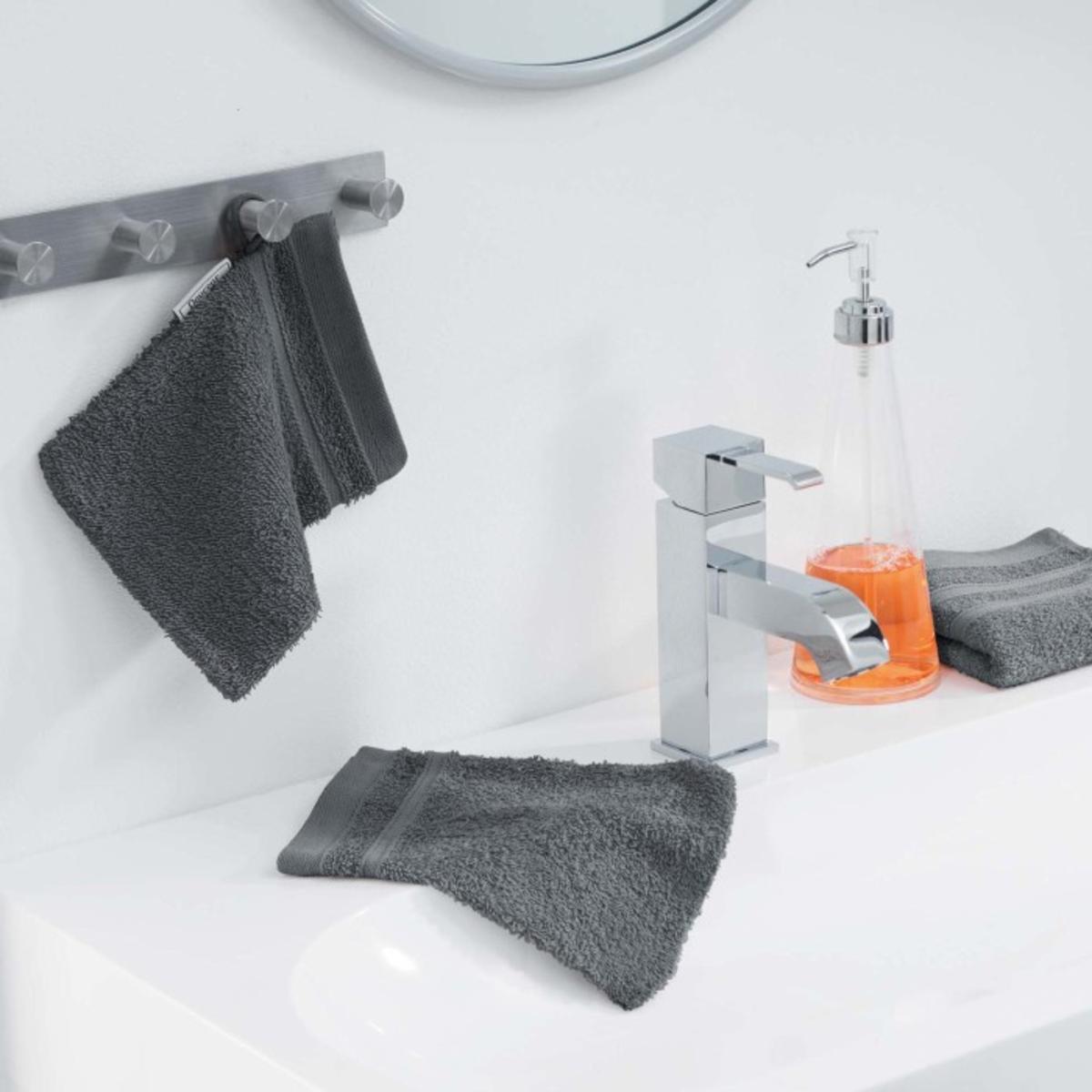 2 gants de toilette vitamine - Gris anthracite