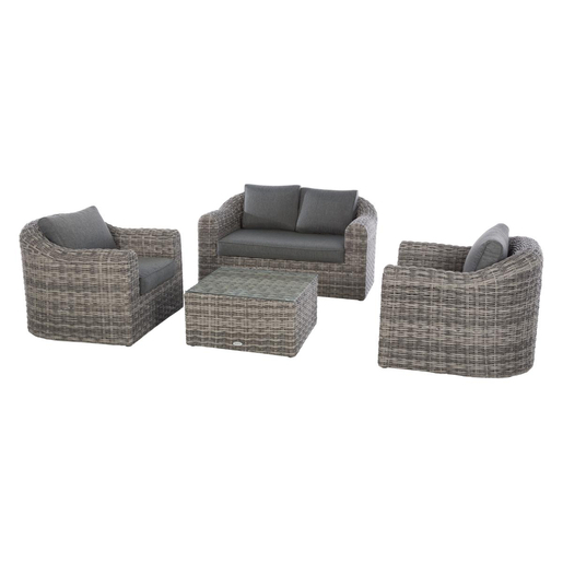 Salon Moorea Terre D Ombre 4 Places Gris Hesperide