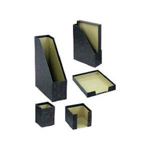 Kit de bureau 4 pièces - Carton - 31 x 24,8 x H 8,5 cm - Noir