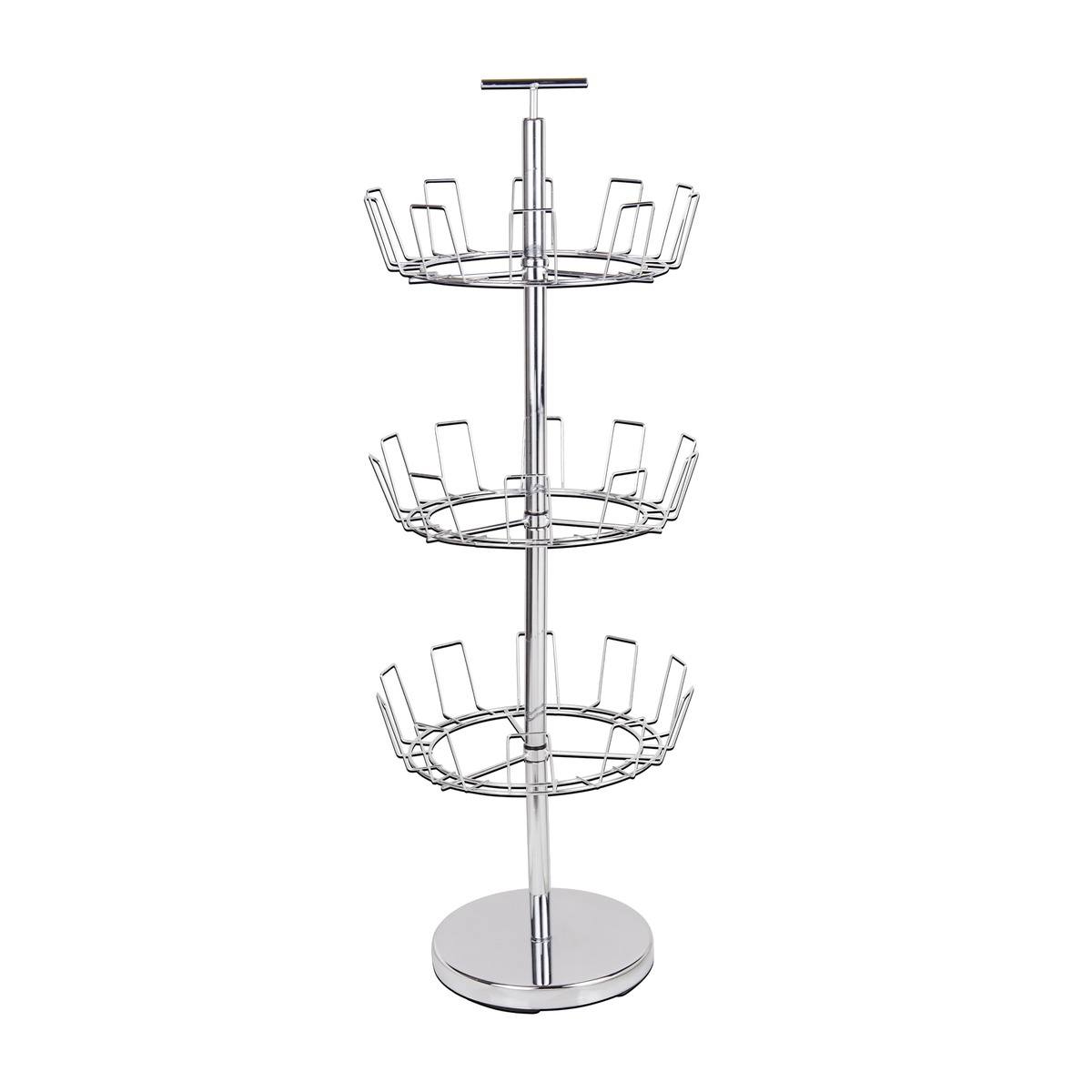 Desserte à chaussures en acier - Diamètre 30 cm x H 81,5 cm - Gris Desserte à chaussures en acier - Diamètre 30 cm x H 81,5 cm - Gris