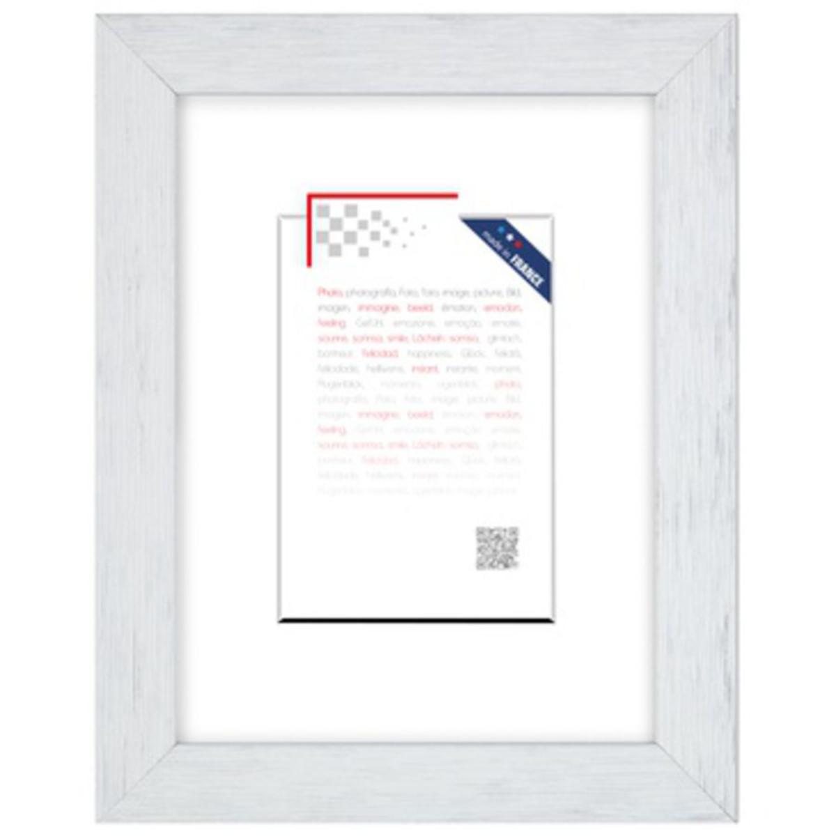 Porte-photo Karma en médium laqué - 22,8 x 17,8 cm - Blanc Porte-photo Karma en médium laqué - 22,8 x 17,8 cm - Blanc