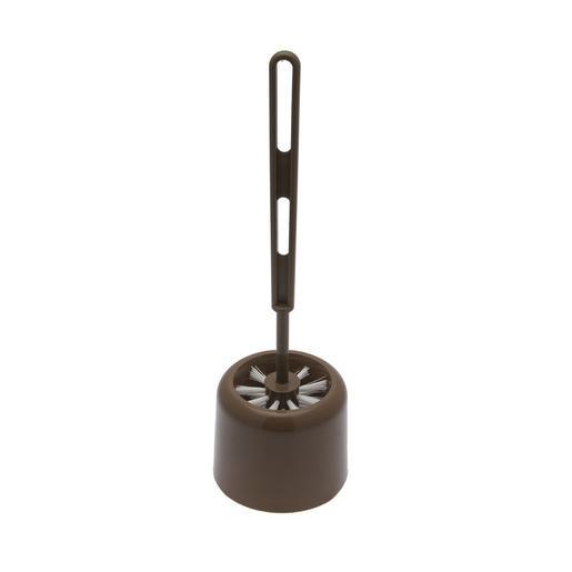 Pot à balai en plastique - 11 x 35 cm - Marron taupe Pot à balai en plastique - 11 x 35 cm - Marron taupe