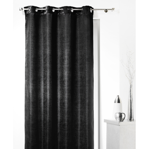 rideau occultant en polyester irisé - noir - rideaux et voilages