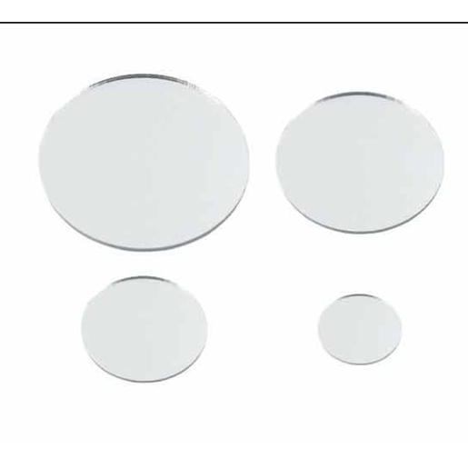 Lot De 8 Miroirs Ronds Acrylique Gris Loisirs Creatifs La