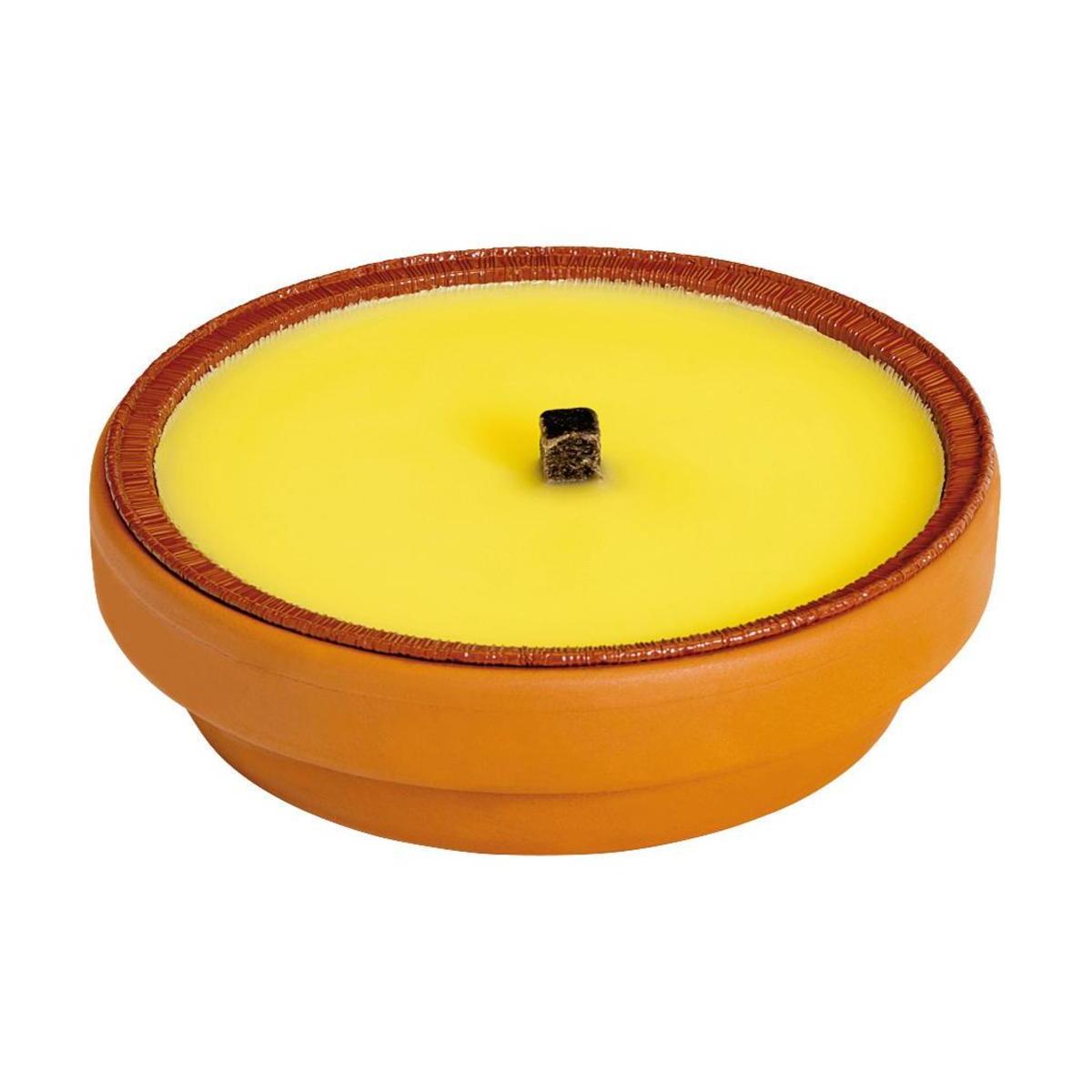 Bougie citronnelle + pot en terre cuite Bougie citronnelle + pot en terre cuite