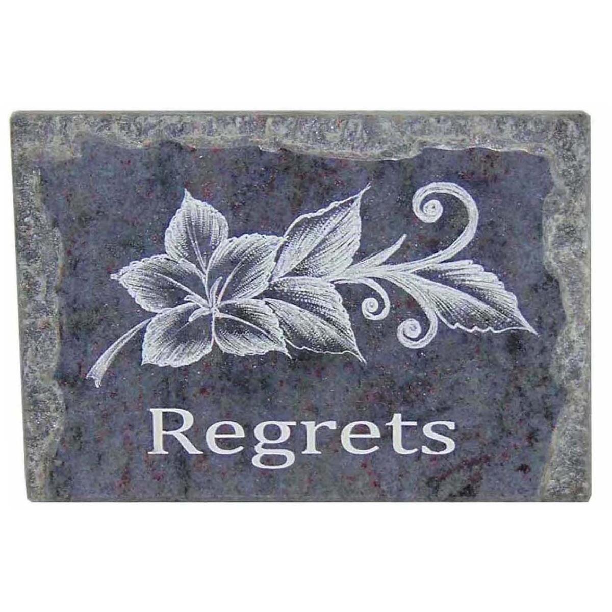 Plaque funéraire - 12 x 18 cm - Gris