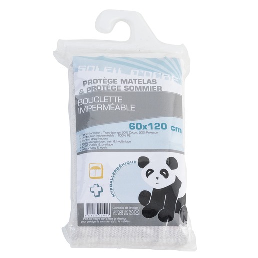 Protege Matelas Impermeable Pour Lit Bebe 60 X 120 Cm Blanc