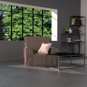 Housse de fauteuil en coton 90x90x60 marron taupe