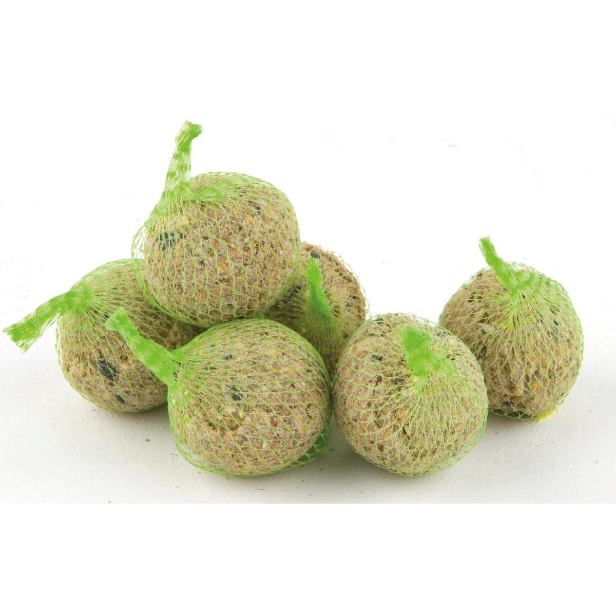 6 boules de graisse pour oiseaux - Graisse végétale - 500 g - Marron