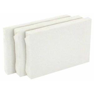 Lot de 3 mini châssis rectangulaires - Coton - 8 x 6 cm - Blanc