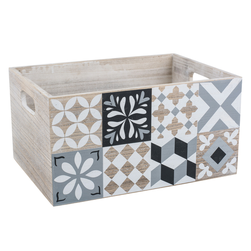 Caisse En Bois Avec Carreaux Ciment L Paniers Et Boites De