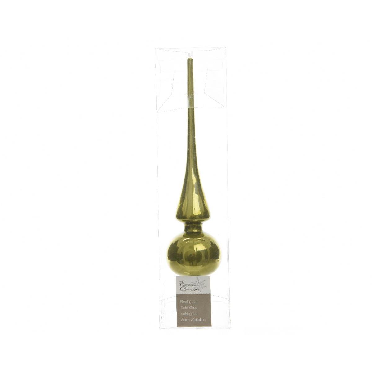Cimier pointu vert olive H 26 cm
