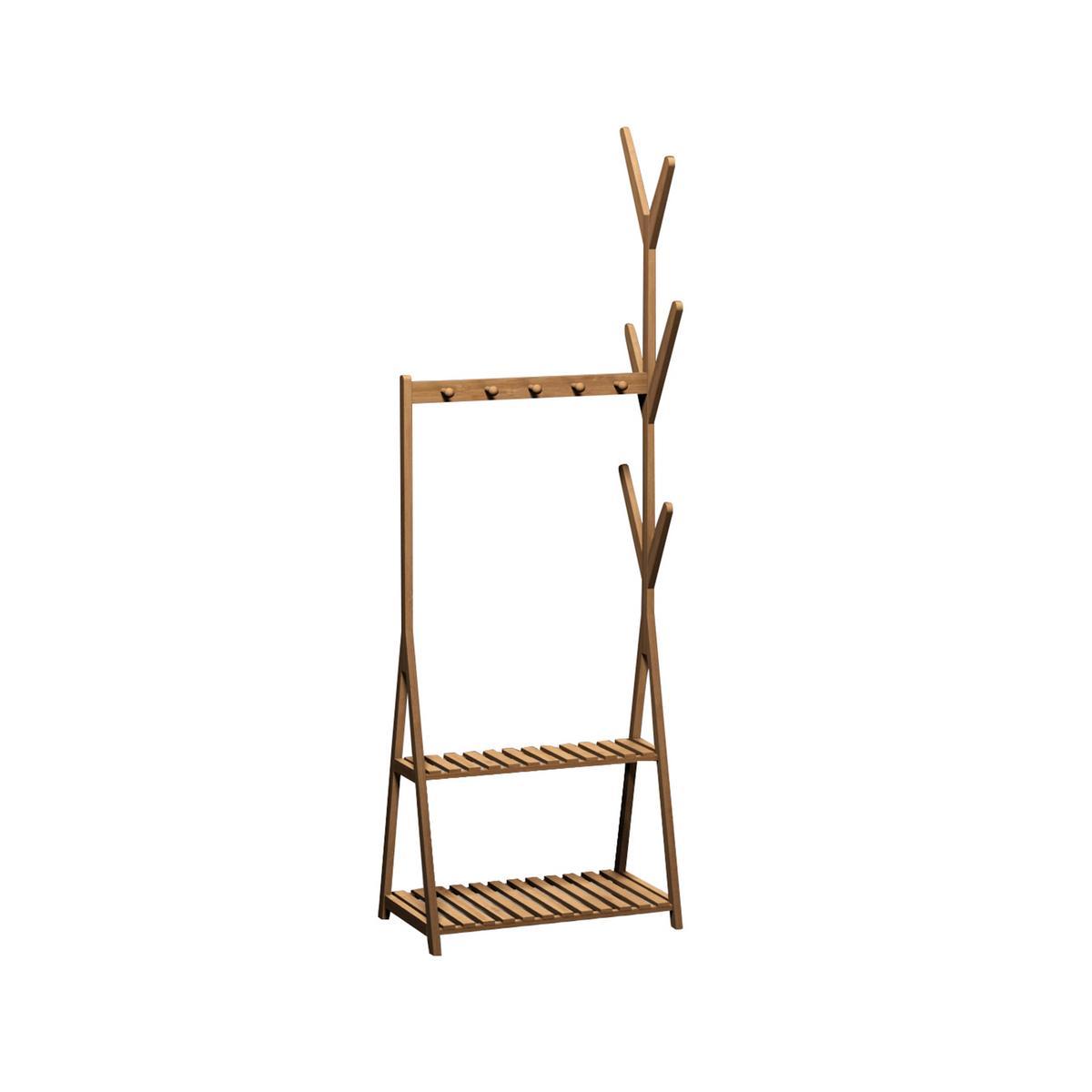 portant porte manteau 80 x 30 x h 175 marron mobilier la foir fouille