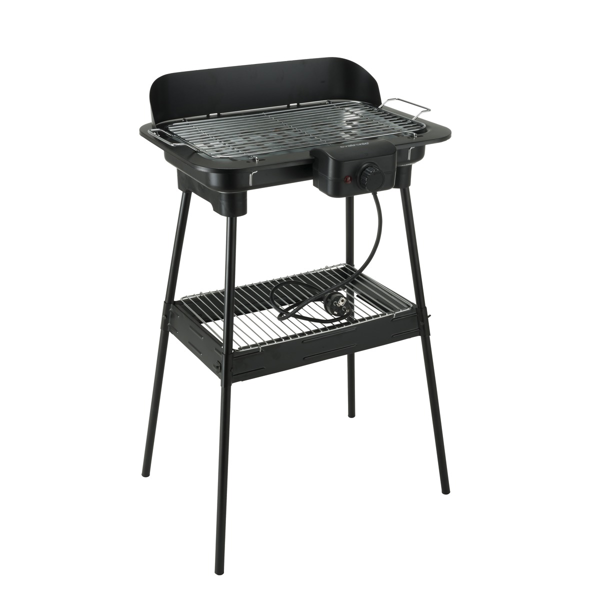 Barbecue électrique sur pieds - 38 x 22 cm - noir