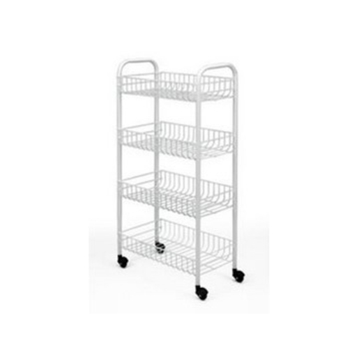 Desserte En Metal Blanc Rangement Plastique La Foir Fouille