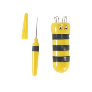 Tricotin abeille pour enfant - Diamètre 3,5 x 10 cm et crochet 11 cm - Noir et jaune