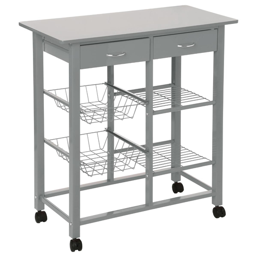 Desserte De Cuisine Grand Modele Gris Meubles Pour La Cuisine