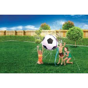Ballon avec jets d'eau - PVC et polypropylène - Ø 46 cm - Noir et blanc