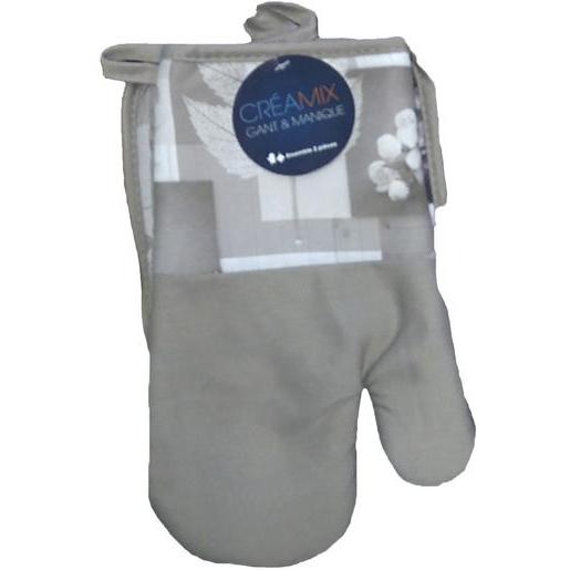 Gant et manique - Polyester et coton - 30 x 18 cm - Marron Gant et manique - Polyester et coton - 30 x 18 cm - Marron