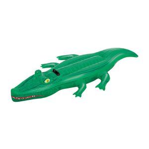 Crocodile gonflable avec poignée - 203 x 117 cm - Vert