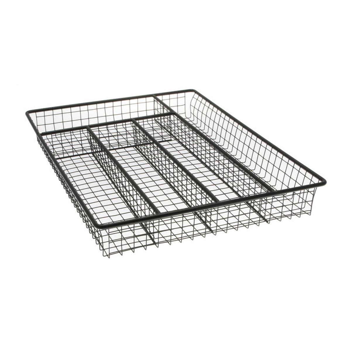 Range couvert en acier - 26 x 36 x 5 cm - Noir Range couvert en acier - 26 x 36 x 5 cm - Noir