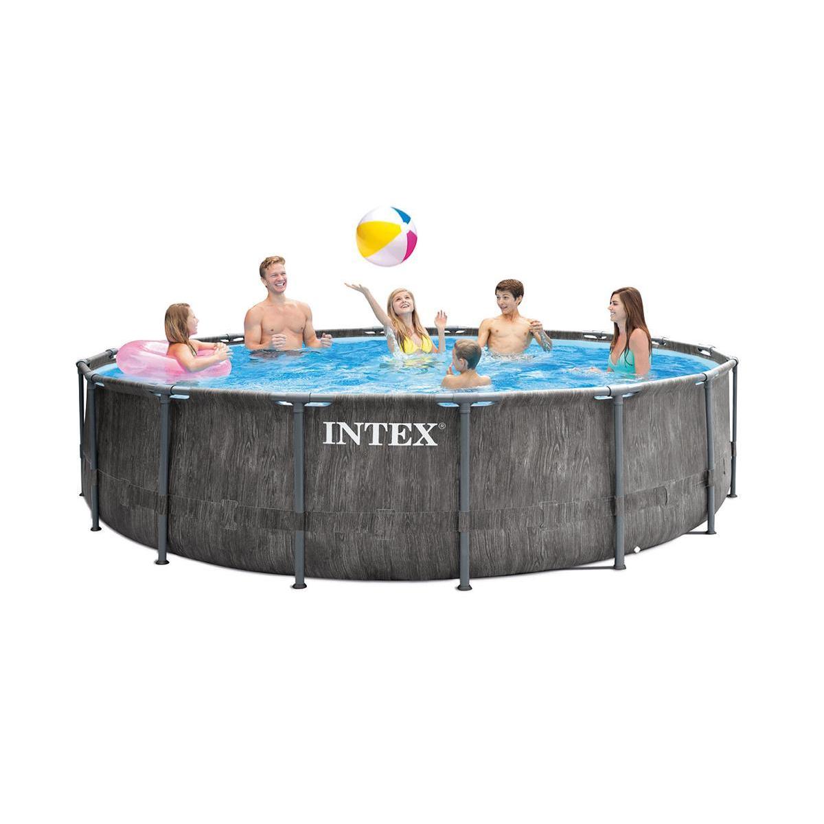 Kit piscine ronde Baltik - ø 457 x 122 cm - Noir - INTEX Kit piscine ronde Baltik - ø 457 x 122 cm - Noir - INTEX