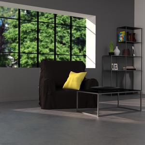Housse de fauteuil en coton 90x90x60 noir