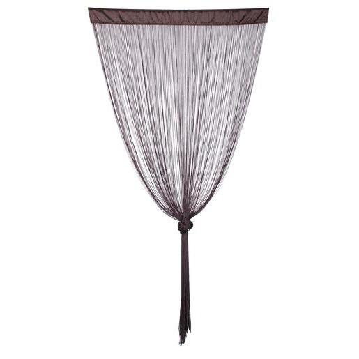 Rideau Fils Polyester Noir Paire De Vitrage Voilage Pour