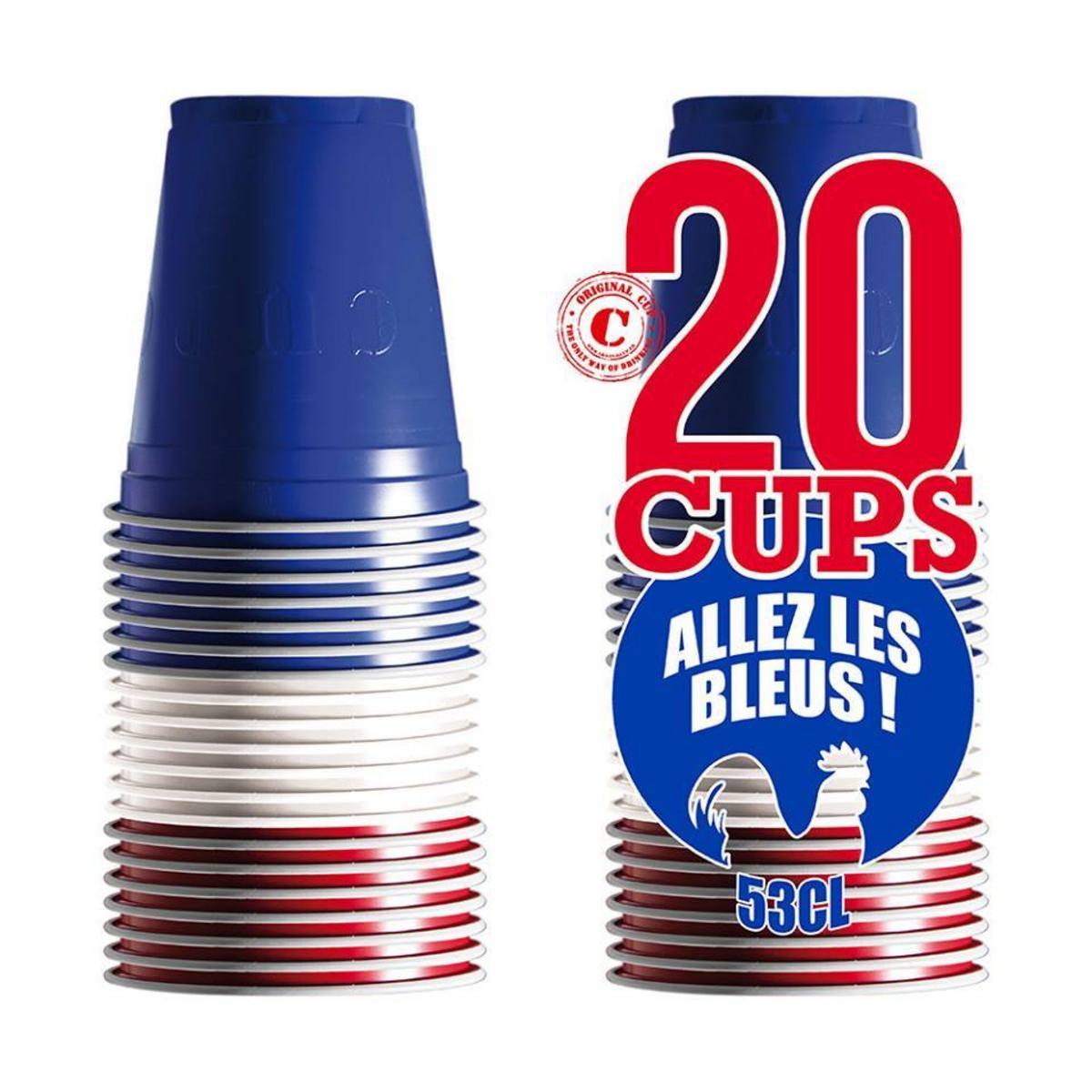 20 gobelets fance 53 l - Plastique - Bleu - 350 g 20 gobelets fance 53 l - Plastique - Bleu - 350 g
