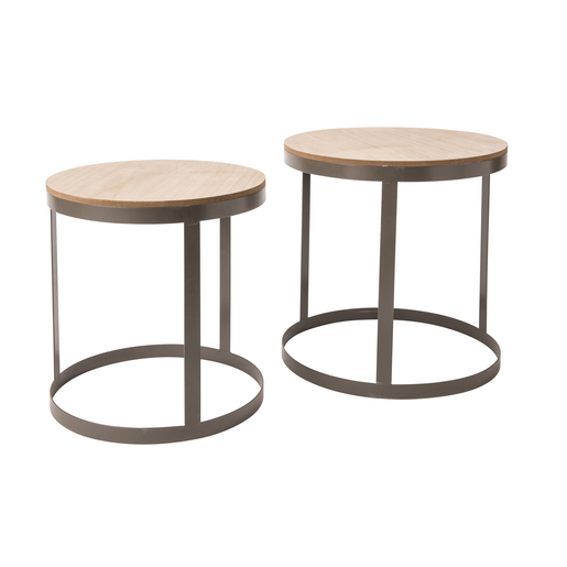 Tables Gigogne Marron Noir Meubles De Salon La Foir Fouille
