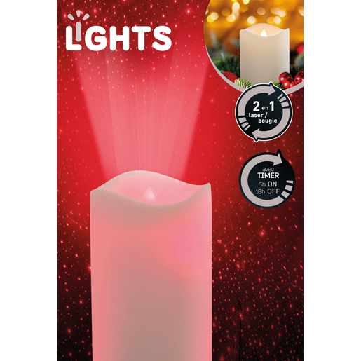 Ledlaser Guirlandes Lumineuses De Extérieures 2en1 Noël Bougie K1Fc3TlJ