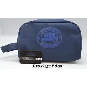 Trousse de toilette imprimée - L 20 x H 8 x l 15 cm - Bleu
